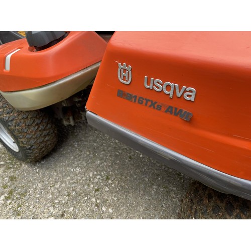 2070 - A Husqvarna R 316 TXs AWD ride on lawnmower (on view Monday 13th PM)