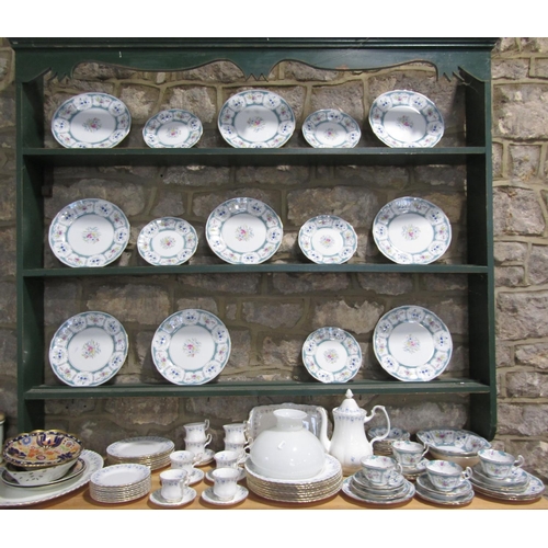 1001 - A collection of Royal Albert Memory Lane pattern wares including coffee pot, sandwich tray, oval mea... 