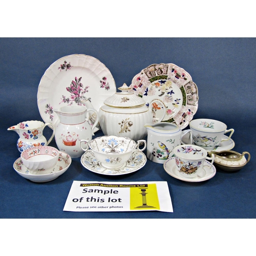 16 - A collection of Spode Queens Bird pattern wares including jug, seven cups, (two sizes) five saucers ... 