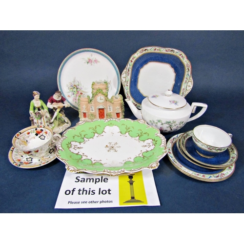 20 - A collection of Royal Worcester Watteau pattern teawares comprising tea pot, milk jug, sugar bowl, s... 