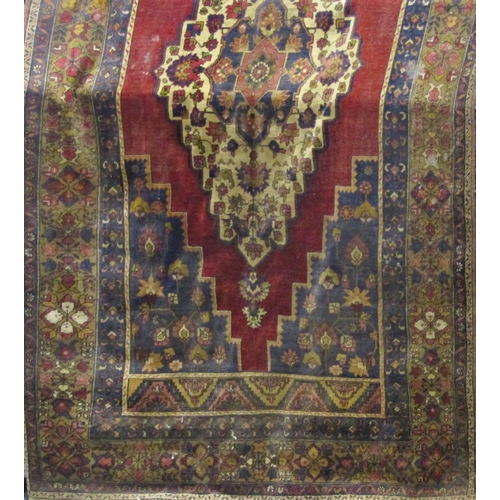 A middle eastern design carpet with stepped central medallio... Barnebys