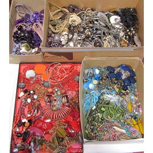 Extensive and varied collection of contemporary costume bead necklaces