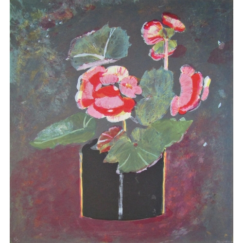 MARY NEWCOMB (1922-2008)
'BEGONIAS'
screenprint in colours, signed and numbered in pencil
35/60
Edinburgh print Makers blindstamp lower right
61cm x 56.5cm