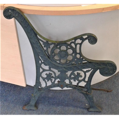 Pair Of Cast Iron Garden Seat Ends