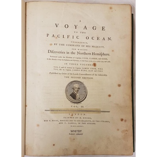 6 - Captain James Cook. Volumes One and Two and Captain James King –Volume Three. A Voyage to the Pacifi... 