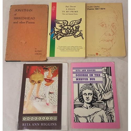 41 - Rita Anne Higgins, Goddess on The Mervue Bus signed first ed. softback Salmon 1986 and four volumes ... 