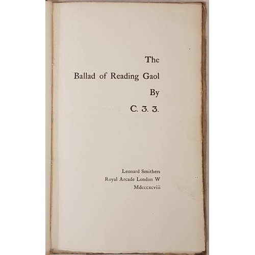 57 - Wilde, Oscar. Ballad of Reading Gaol, London 1898