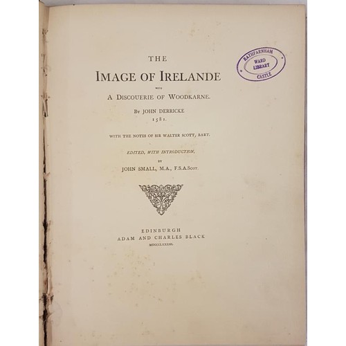 55 - John Derricke, The Images of Ireland, ed John Small, Edinburgh, 1883, Folio qr leather with red clot... 