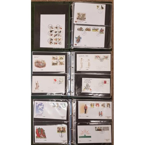 17 - Irish Postal History: Irish First Day Covers - 3 Full Albums from 1988 to 2001, c.200+
