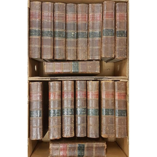 32 - Encyclopaedia Britannica Third edition in 18 vols 1797. Two Volumes of plates are missing and three ... 