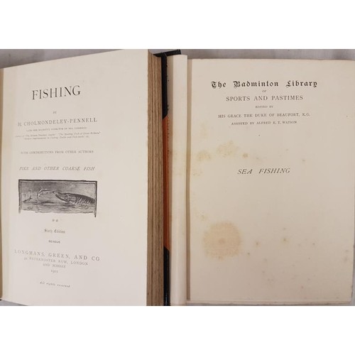 49 - Fishing:  Bickerdyke, J. Sea Fishing, 1895; Cholmondeley-Pennel, H. Fishing Pike and other Coar... 