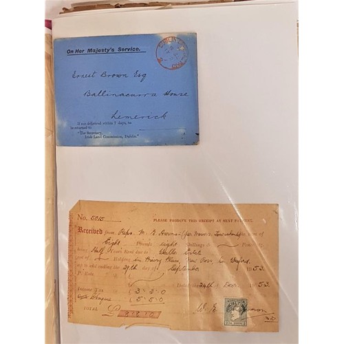 9 - Folder of documents. miscellaneous documents. Bookplate, documents, correspondence. O’Callaghan-West... 