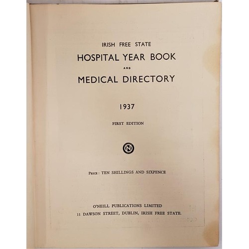 12 - Irish Free State Hospital Year Book and Medical Directory 1937. First Edition
