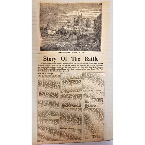37 - Book Containing c.50 pages of Newspapers Cuttings in the main from 1948