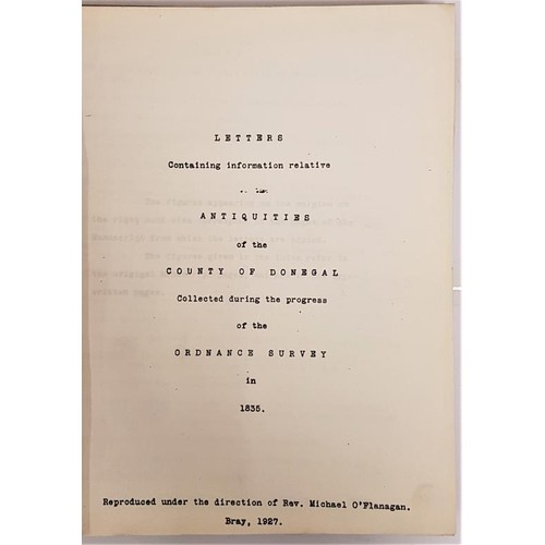 46 - Antiquities of the County Of Donegal. Collected during the process of the Ordnance Survey in 1835. R... 