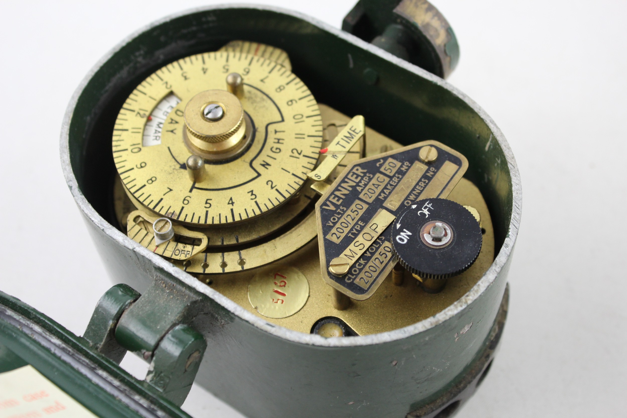 Vintage VENNER Time Switch London Industrial Clock Switch Power Timer