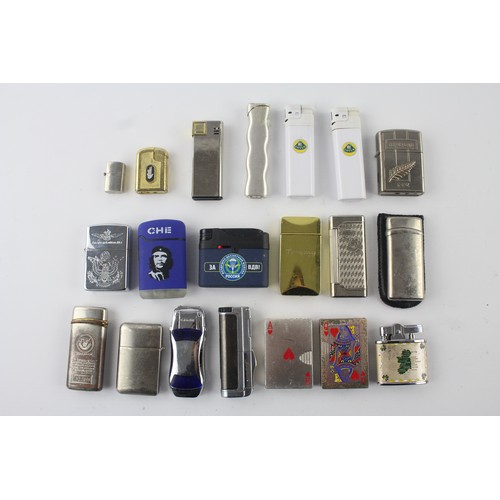 49 - 20 x Assorted Cigarette LIGHTERS Inc Vintage, Zippo Style, Novelty Etc