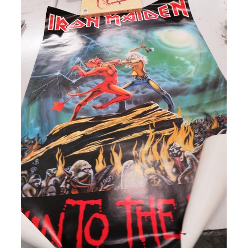 40 - 4 x ORIGINAL IRON MAIDEN LARGE POSTERS PLUS ONE OTHER