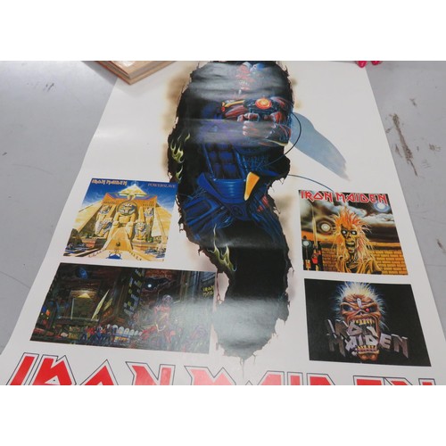 41 - 4 x ORIGINAL LARGE IRON MAIDEN POSTERS PLUS ONE OTHER