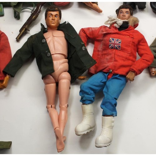 371 - JOB LOT OF ACTION MEN INCLUDING 8 x 60'S FLOCK FIGURES - TWO WITH EAGLE EYES PLUS AN ASSORTMENT  OF ... 
