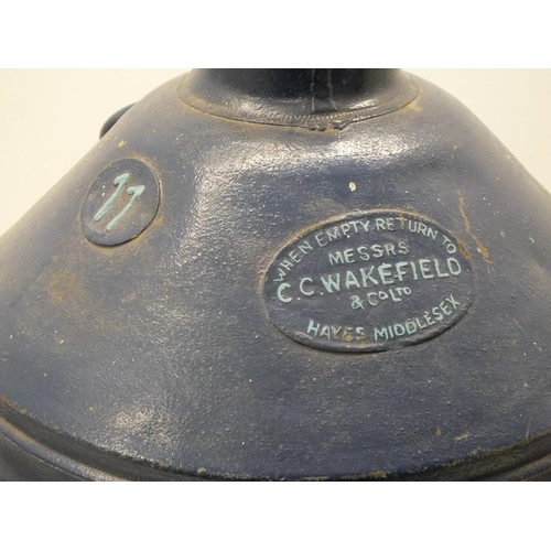 381 - LARGE WAKEFIELD CASTROL MOTOR OIL PETROL CAN