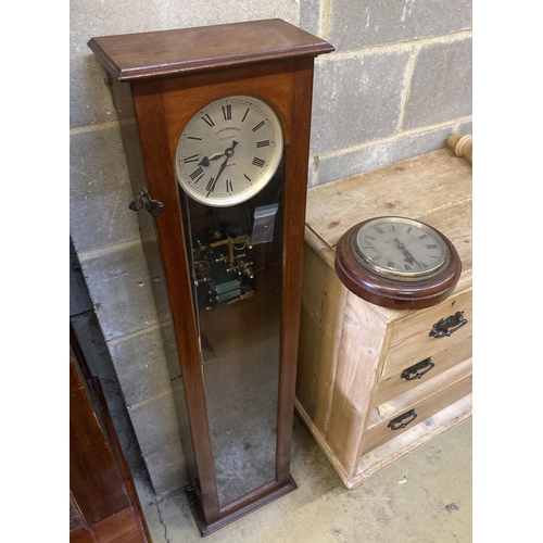 A Synchronome electric mahogany cased pendulum master clock,... | Barnebys