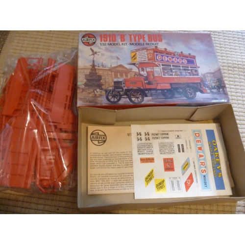 airfix b type bus vintage model kit , contents appear complete and unstarted