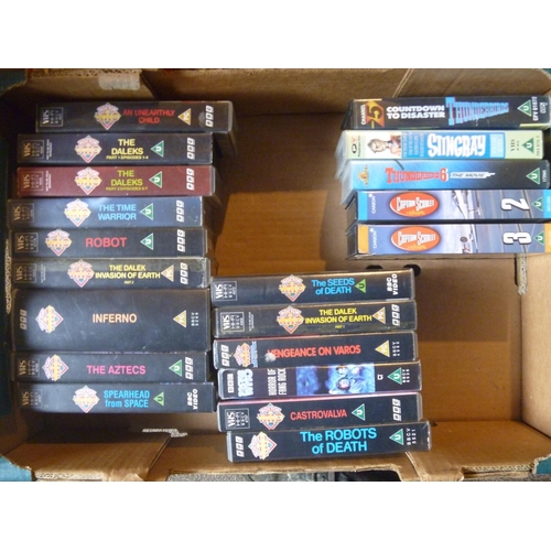 qty dr doctor who and gerry anderson vhs video tapes