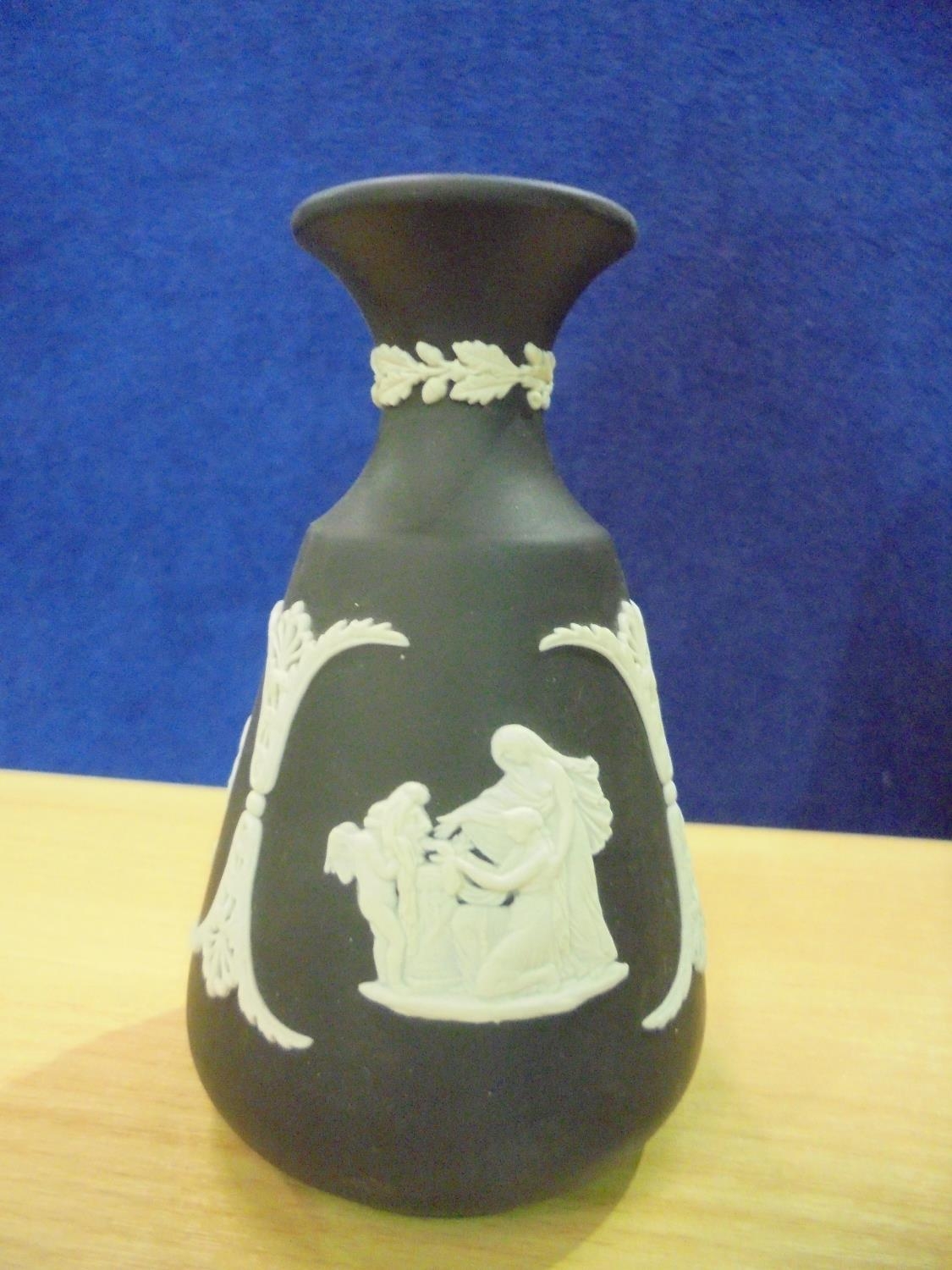 Wedgwood Black Jasperware Vase Pot