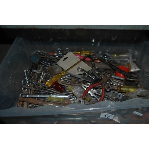 17 - Bin of assorted tools