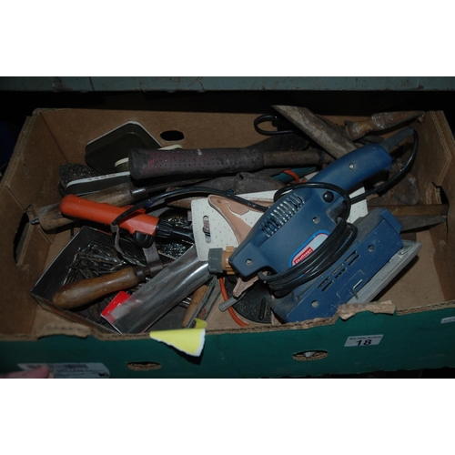 18 - Box of assorted tools