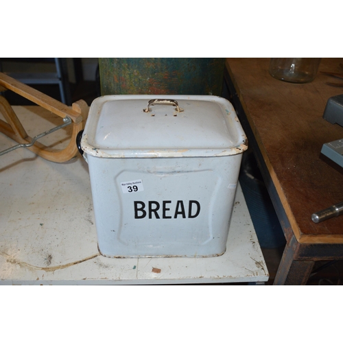 39 - Enamel bread bin