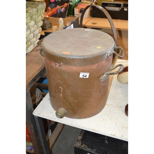 54 - Large copper pot