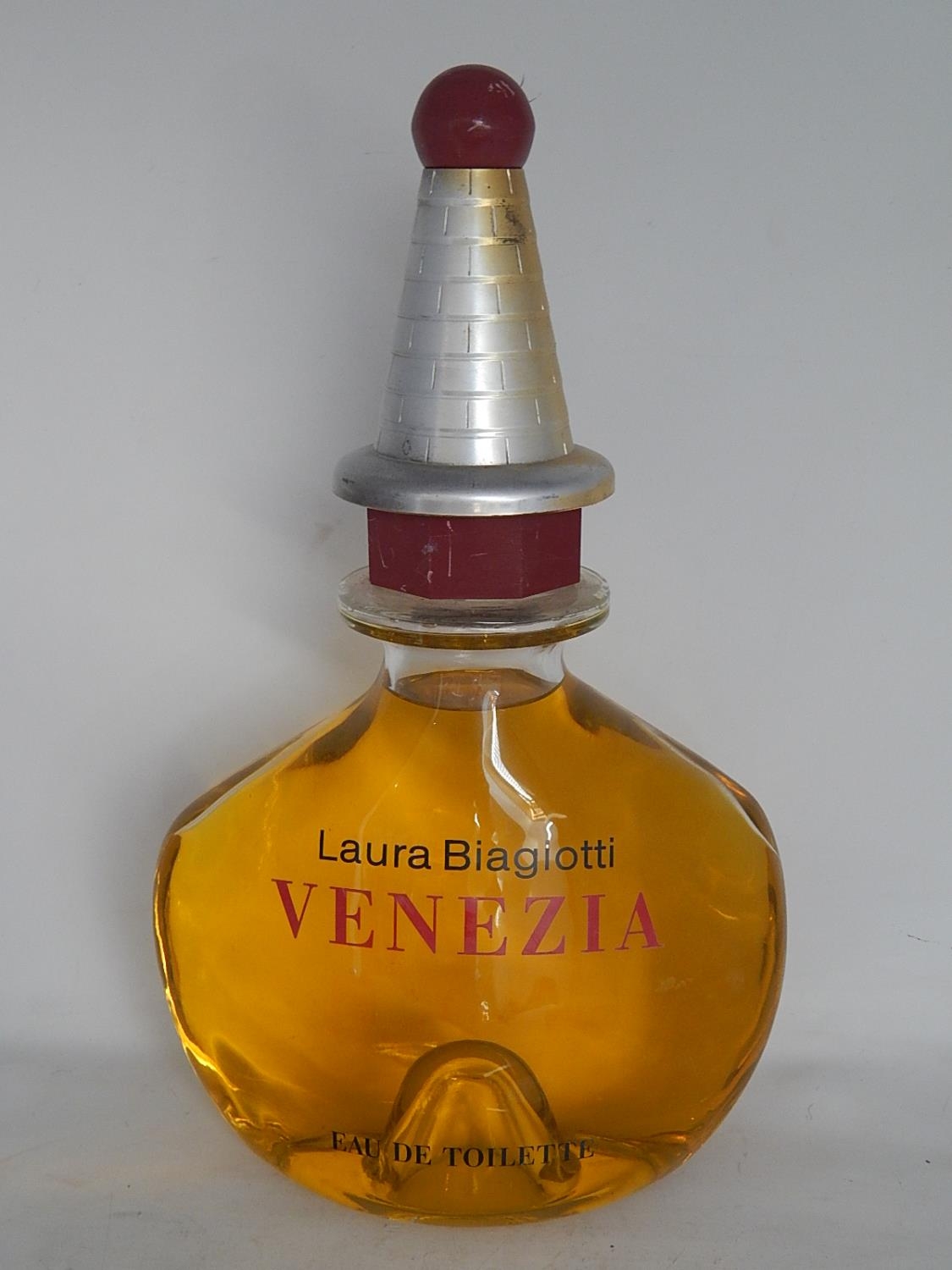 Large Display Perfume Bottle Laura Biagiotti Venezia Perfume Bottle With Contents Measures 38cm H