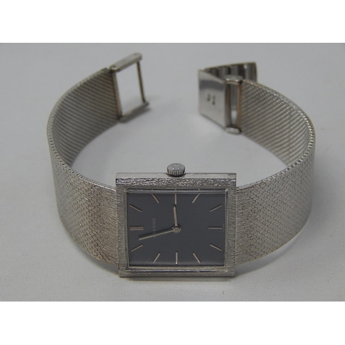 406 - 18ct White Gold Eterna Gentleman's Wristwatch: Gross weight 66.7g: Working when catalogued