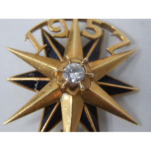 17 - A Gold Brooch dated 1957 with a Diamond