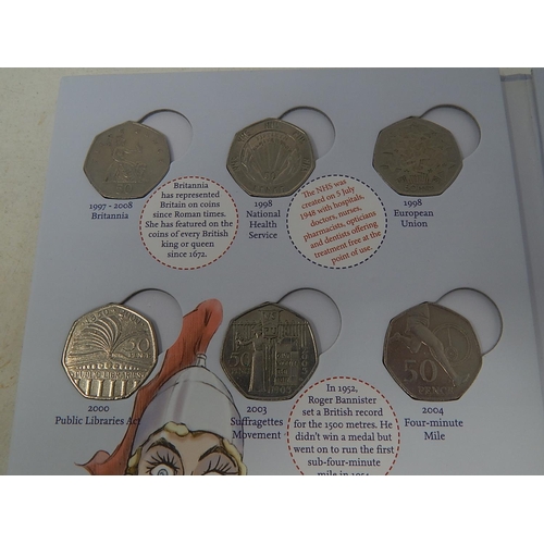 35 - The Royal Mint Great British Coin Hunt collection of 50p coins including the Rare Kew Gardens