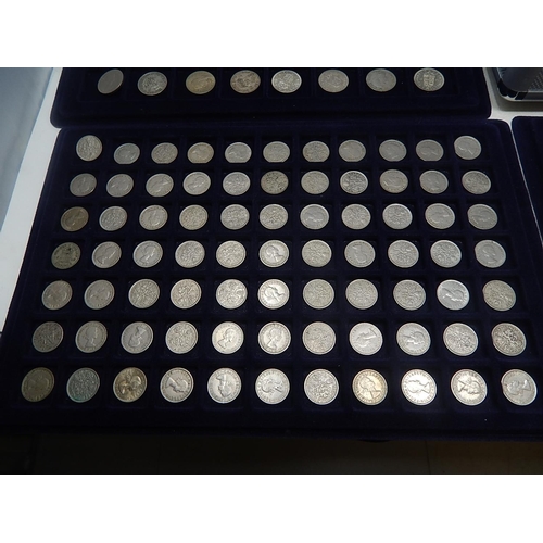 4 - A collectors coin case containing 5 trays full of coins