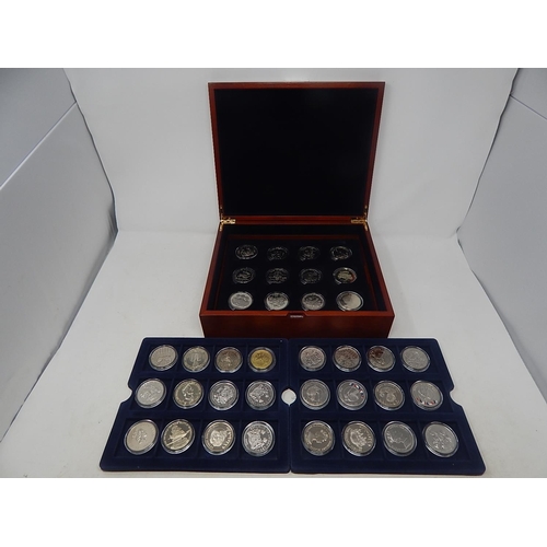 8 - Collectors case containing trays of World Commemorative Crowns