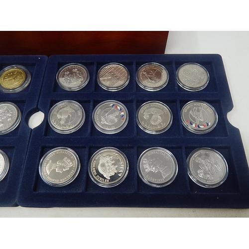 8 - Collectors case containing trays of World Commemorative Crowns
