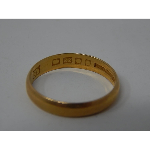 Vintage Bravingtons 22ct gold wedding band – London hallmark