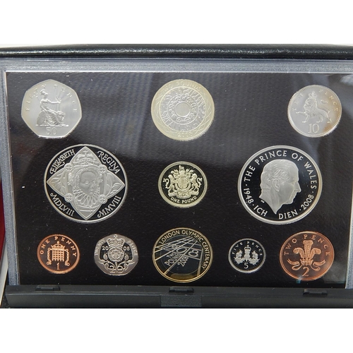 40 - UK Proof Sets 1977, 1980, 1981, 1986, 1991 De-Luxe, 2008 De-Luxe all brilliant, about as struck, and... 