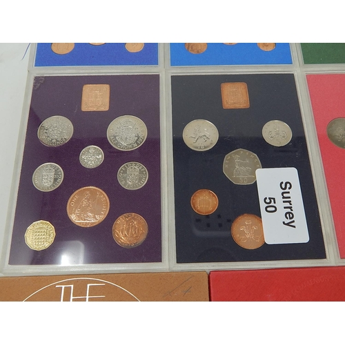 50 - Collection of UK Proof Sets 1970, 1971, 1973(2), 1974, 1975(2), 1976, 1977(2), 1978, mostly about as... 