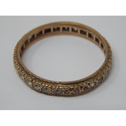 11 - 9ct Yellow Gold Eternity Ring: Size Z + 2: Gross weight 3.5g