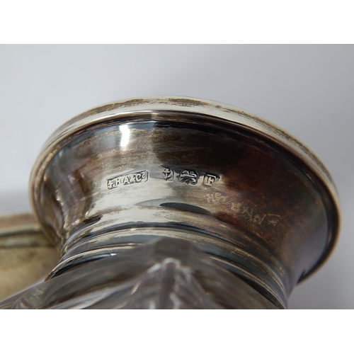 36 - Hallmarked Silver Mounted Items to Include a Scent Bottle with original stopper, nail buffer & hair ... 