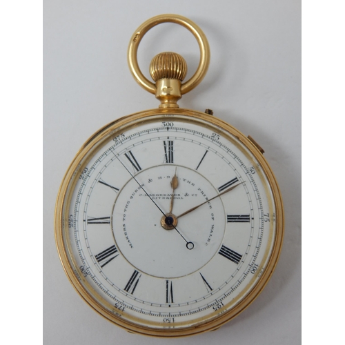 303 - Large Victorian 18ct Gold Top Wind Open Face Gentleman's Pocket Watch by J. Hargreaves & Co, Liverpo... 