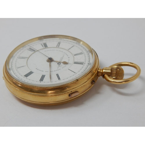 303 - Large Victorian 18ct Gold Top Wind Open Face Gentleman's Pocket Watch by J. Hargreaves & Co, Liverpo... 
