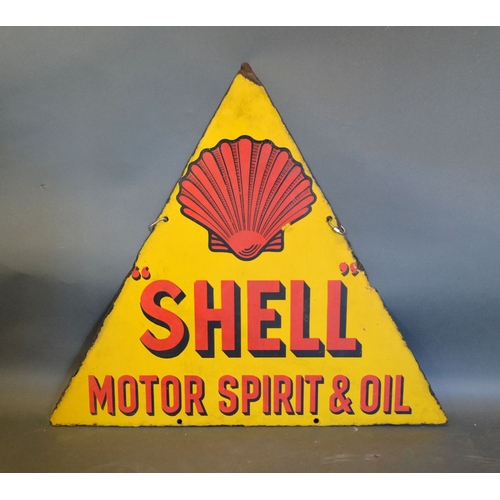 Retro Shell Motor Spirit Advertising Sign 29cm Long Cast Iron Garage Wall Plaque 