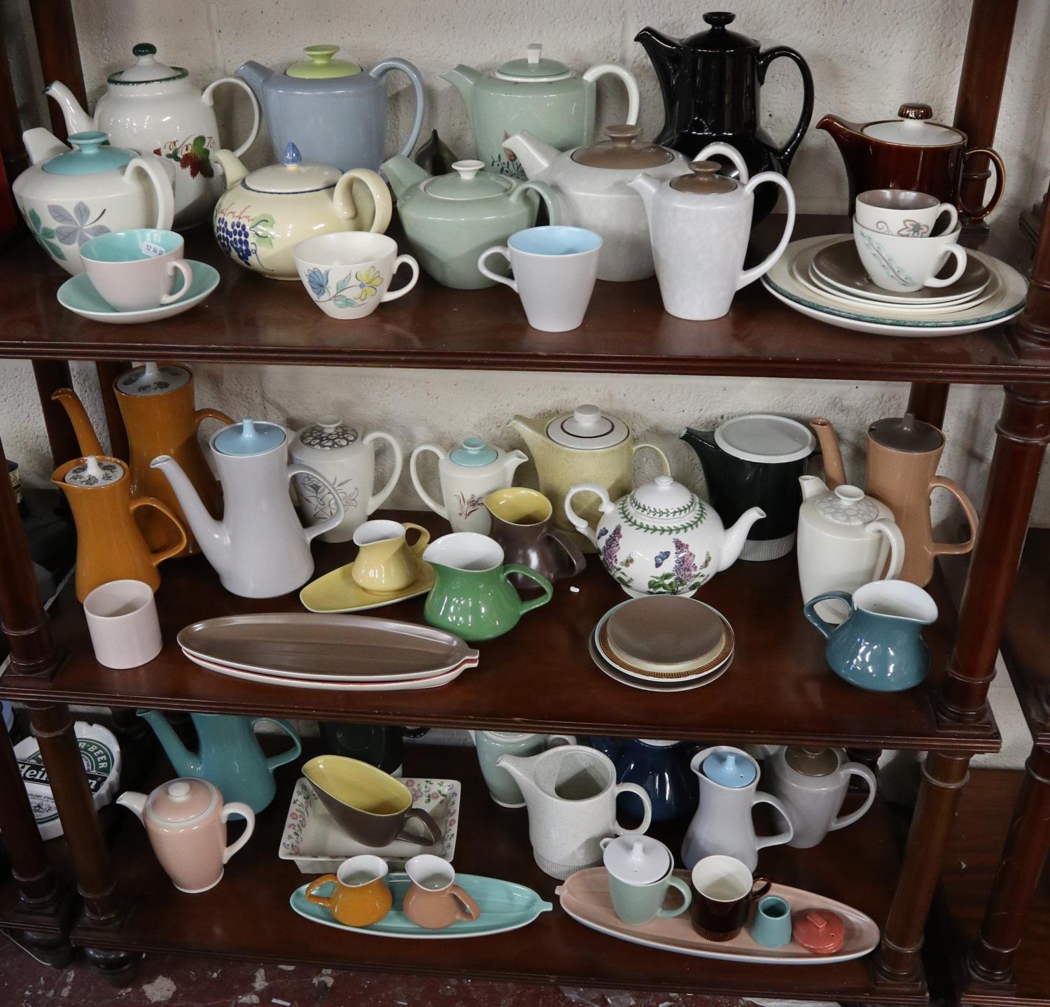 Very large collection of Poole pottery to include teapots