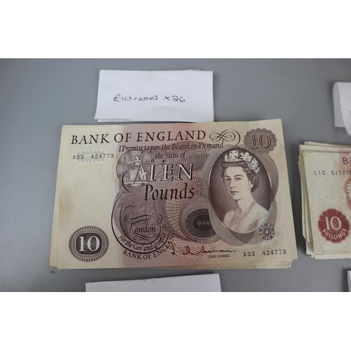 69 - Old bank notes - English denominations, to include 26 £10 notes